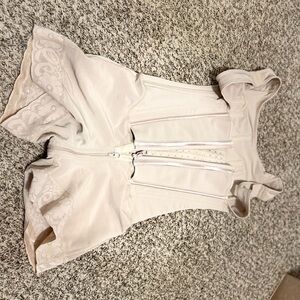 Beige Corset with Hook Closures